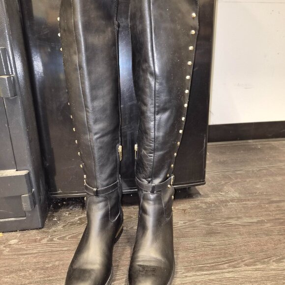 Vince Camuto Pelda Black leather Riding Boots 7M - Picture 8 of 12